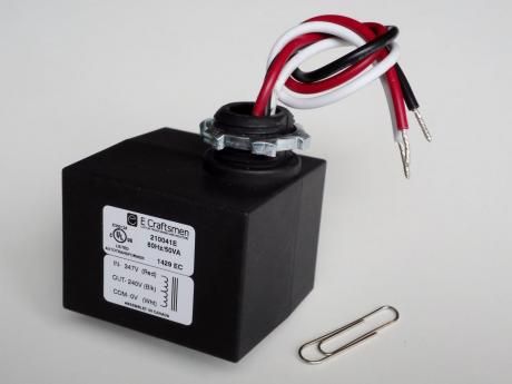 Enclosed Compact External Mount Slim-Line LED Lighting Step-Down Transformer, UL Listed.